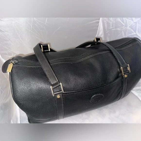 Vintage Gucci Black Leather Boston Bag - Picture 2 of 9
